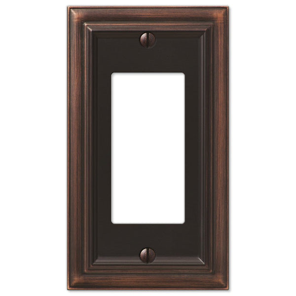 Continental Aged Bronze Cast - 1 Rocker Wallplate - Wallplate Warehouse 94RVB 070686569252 1 Rocker