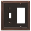 Continental Aged Bronze Cast - 1 Toggle / 1 Rocker Wallplate - Wallplate Warehouse 94TRVB 070686572795 1 Toggle / 1 Rocker