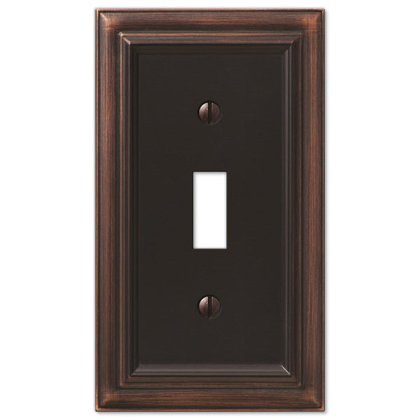 Continental Aged Bronze Cast - 1 Toggle Wallplate - Wallplate Warehouse 94TVB 070686569238 1 Toggle