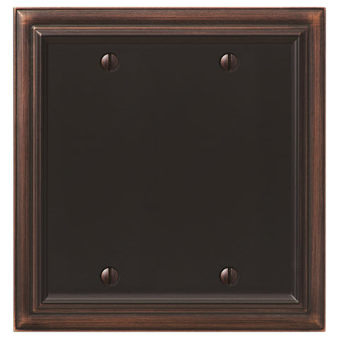 Continental Aged Bronze Cast - 2 Blank Wallplate - Wallplate Warehouse 94BBVB - B 070686020722 2 Blank