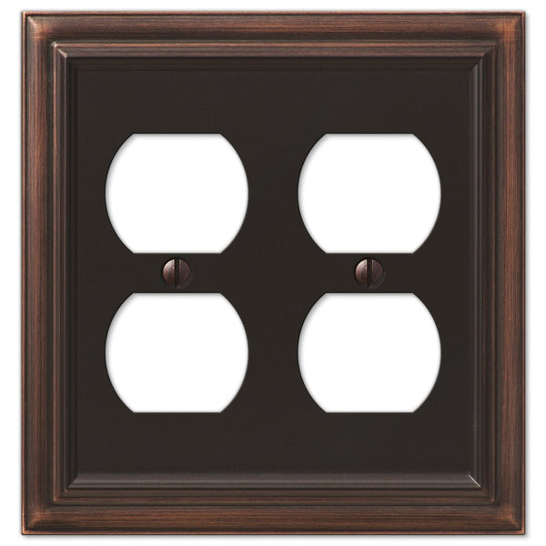 Continental Aged Bronze Cast - 2 Duplex Wallplate - Wallplate Warehouse 94DDVB 070686572818 2 Duplex