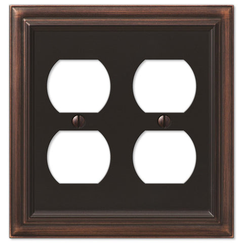 Continental Aged Bronze Cast - 2 Duplex Wallplate - Wallplate Warehouse 94DDVB 070686572818 2 Duplex
