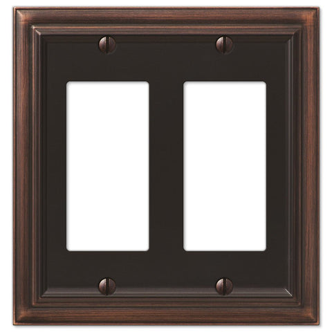 Continental Aged Bronze Cast - 2 Rocker Wallplate - Wallplate Warehouse 94RRVB 070686572801 2 Rocker