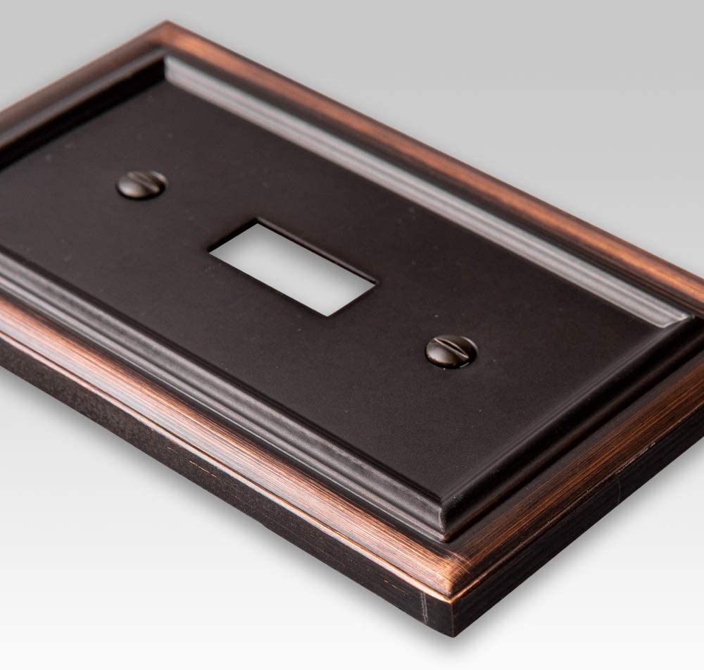 Wall Panel Rocker Continental Aged Bronze Cast - 2 Rocker Wallplate
