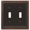Continental Aged Bronze Cast - 2 Toggle Wallplate - Wallplate Warehouse 94TTVB 070686569221 2 Toggle
