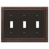 Continental Aged Bronze Cast - 3 Toggle Wallplate - Wallplate Warehouse 94TTTVB 070686572825 3 Toggle