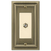 Continental Brushed Brass Cast - 1 Cable Jack Wallplate - Wallplate Warehouse 94CXBB 070686581773 Cable Jacks