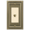 Continental Brushed Brass Cast - 1 Phone Jack Wallplate - Wallplate Warehouse 94PHBB 070686581810 Phone Jacks