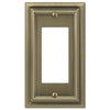 Continental Brushed Brass Cast - 1 Rocker Wallplate - Wallplate Warehouse 94RBB 070686555620 1 Rocker