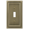 Continental Brushed Brass Cast - 1 Toggle Wallplate - Wallplate Warehouse 94TBB 070686555606 1 Toggle