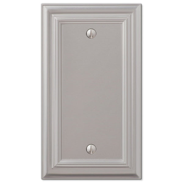 Continental Satin Nickel Cast - 1 Blank Wallplate - Wallplate Warehouse 94BN 070686572863 1 Blank