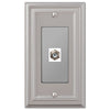 Continental Satin Nickel Cast - 1 Cable Jack Wallplate - Wallplate Warehouse 94CXN 070686581780 Cable Jacks