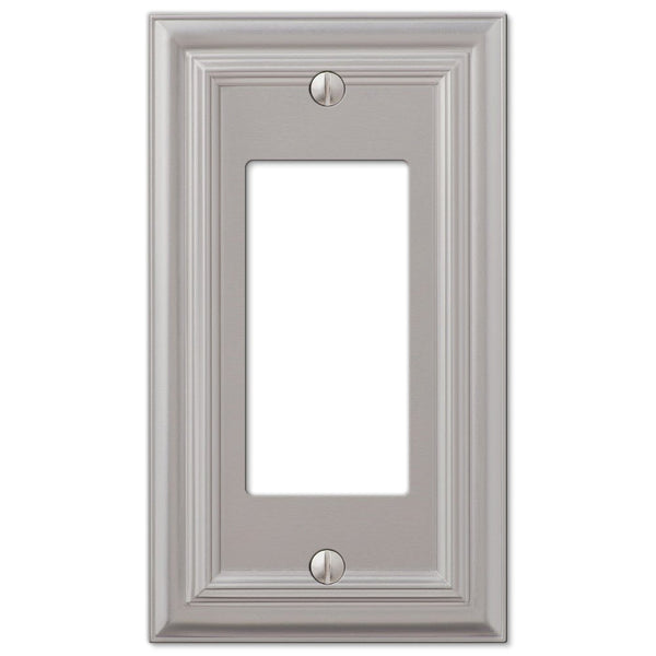 Continental Satin Nickel Cast - 1 Rocker Wallplate - Wallplate Warehouse 94RN 070686556771 1 Rocker