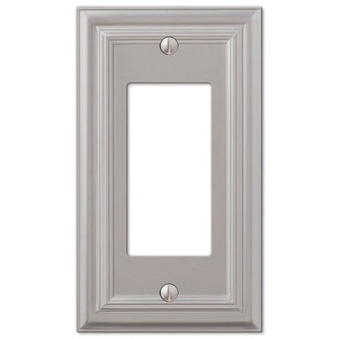 Continental Satin Nickel Cast - 1 Rocker Wallplate - Wallplate Warehouse 94RN 070686556771 1 Rocker