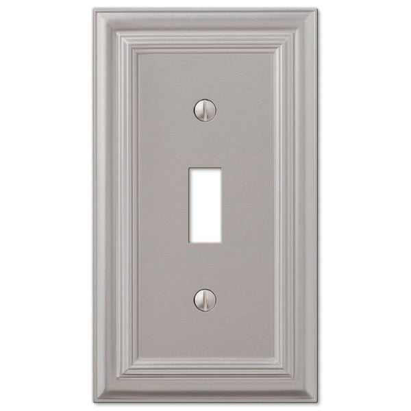 Continental Satin Nickel Cast - 1 Toggle Wallplate - Wallplate Warehouse 94TN 070686555750 1 Toggle
