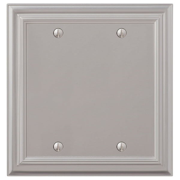 Continental Satin Nickel Cast - 2 Blank Wallplate - Wallplate Warehouse 94BBN - B 070686020685 2 Blank