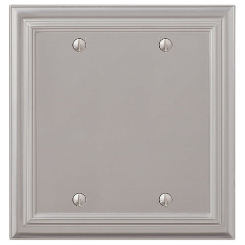 Continental Satin Nickel Cast - 2 Blank Wallplate - Wallplate Warehouse 94BBN - B 070686020685 2 Blank