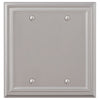 Continental Satin Nickel Cast - 2 Blank Wallplate - Wallplate Warehouse 94BBN - B 070686020685 2 Blank