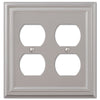 Continental Satin Nickel Cast - 2 Duplex Wallplate - Wallplate Warehouse 94DDN 070686557266 2 Duplex