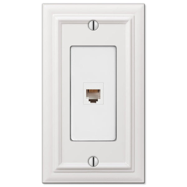 Continental White Cast - 1 Phone Jack Wallplate - Wallplate Warehouse 94PHW 070686581841 Phone Jacks
