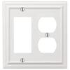 Continental White Cast - 1 Rocker / 1 Duplex Wallplate - Wallplate Warehouse 94RDW - B 070686020777 1 Rocker / 1 Duplex