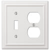 Continental White Cast - 1 Toggle / 1 Duplex Wallplate - Wallplate Warehouse 94TDW 070686577370 1 Toggle / 1 Duplex