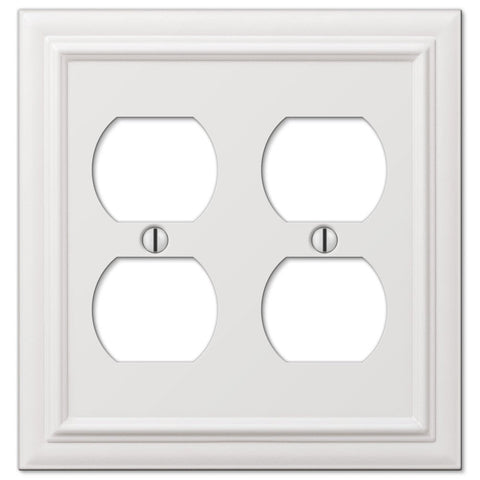 Continental White Cast - 2 Duplex Wallplate - Wallplate Warehouse 94DDW 070686577363 2 Duplex
