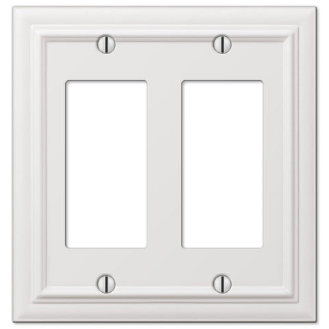 Continental White Cast - 2 Rocker Wallplate - Wallplate Warehouse 94RRW 070686577394 2 Rocker