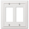 Continental White Cast - 2 Rocker Wallplate - Wallplate Warehouse 94RRW 070686577394 2 Rocker