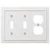 Continental White Cast - 2 Toggle / 1 Duplex Wallplate - Wallplate Warehouse 94TTDW - B 070686020784 2 Toggle / 1 Duplex