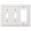 Continental White Cast - 2 Toggle / 1 Rocker Wallplate - Wallplate Warehouse 94TTRW - B 070686020791 2 Toggle / 1 Rocker