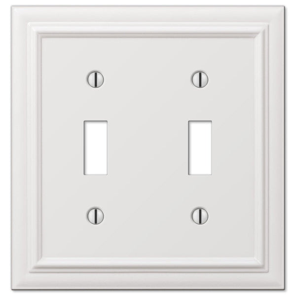 Continental White Cast - 2 Toggle Wallplate - Wallplate Warehouse 94TTW 070686577325 2 Toggle