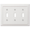 Continental White Cast - 3 Toggle Wallplate - Wallplate Warehouse 94TTTW 070686577332 3 Toggle
