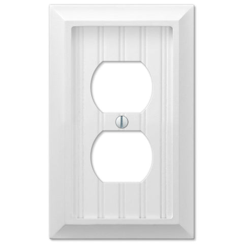 Cottage White Composite - 1 Duplex Wallplate - Wallplate Warehouse 269DW 070686016183 1 Duplex