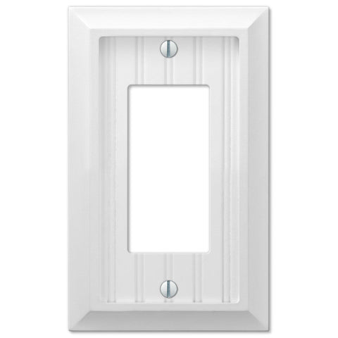 Cottage White Composite - 1 Rocker Wallplate - Wallplate Warehouse 269RW 070686016213 1 Rocker