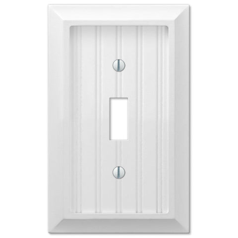 Cottage White Composite - 1 Toggle Wallplate - Wallplate Warehouse 269TW 070686016145 1 Toggle
