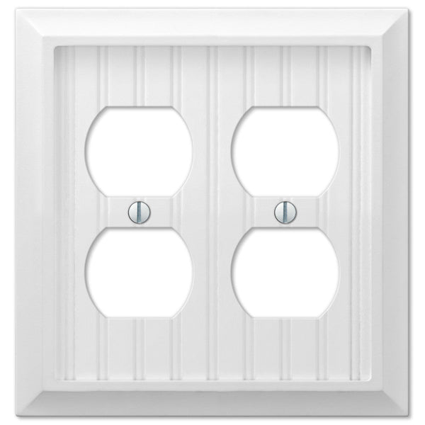 Cottage White Composite - 2 Duplex Wallplate - Wallplate Warehouse 269DDW 070686016190 2 Duplex