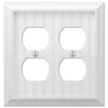 Cottage White Composite - 2 Duplex Wallplate - Wallplate Warehouse 269DDW 070686016190 2 Duplex