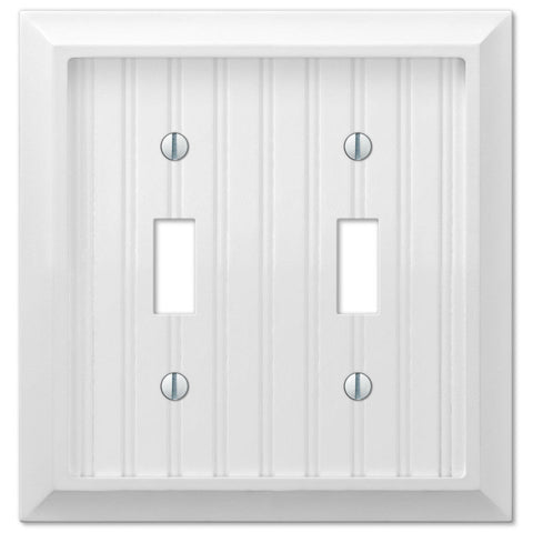 Cottage White Composite - 2 Toggle Wallplate - Wallplate Warehouse 269TTW 070686016152 2 Toggle