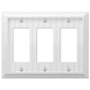 Cottage White Composite - 3 Rocker Wallplate - Wallplate Warehouse 269RRRW 070686016237 3 Rocker