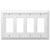 Cottage White Composite - 4 Rocker Wallplate - Wallplate Warehouse 269R4W 070686016244 4 Rocker