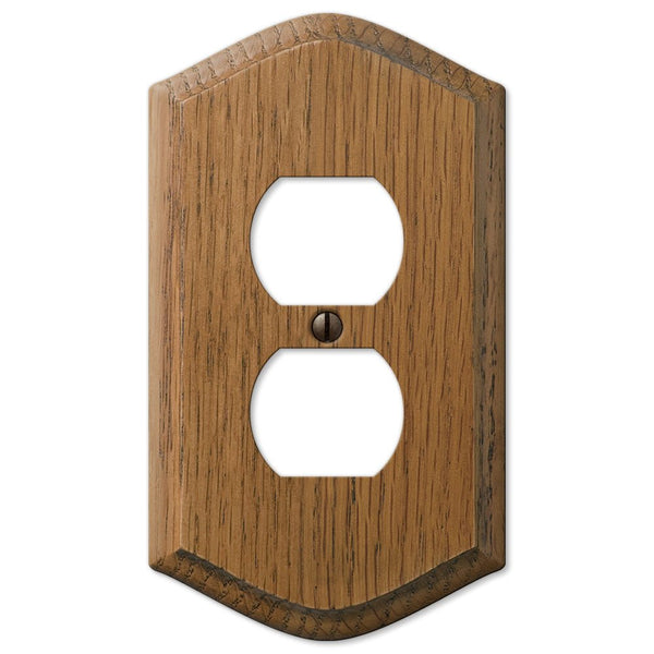 Country Medium Oak Wood - 1 Duplex Wallplate - Wallplate Warehouse 701D 070686576571 1 Duplex