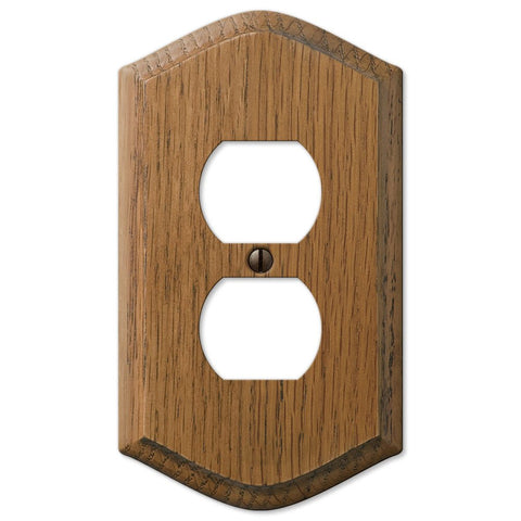 Country Medium Oak Wood - 1 Duplex Wallplate - Wallplate Warehouse 701D 070686576571 1 Duplex