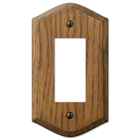 Country Medium Oak Wood - 1 Rocker Wallplate - Wallplate Warehouse 701R 070686576601 1 Rocker