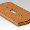 Country Medium Oak Wood - 1 Toggle / 1 Rocker Wallplate - Wallplate Warehouse 701TR 070686576649 1 Toggle / 1 Rocker