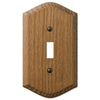 Country Medium Oak Wood - 1 Toggle Wallplate - Wallplate Warehouse 701T 070686576533 1 Toggle