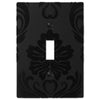 Damask Black Plastic - 1 Toggle Wallplate - Wallplate Warehouse 40TBK 070686565735 1 Toggle