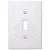 Damask White Plastic - 1 Toggle Wallplate - Wallplate Warehouse 40TW 070686565681 1 Toggle