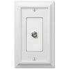 Deerfield White Wood - 1 Cable Jack Wallplate - Wallplate Warehouse 2040CXW 070686586327 Cable Jacks