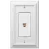 Deerfield White Wood - 1 Phone Jack Wallplate - Wallplate Warehouse 2040PHW 070686586334 Phone Jacks